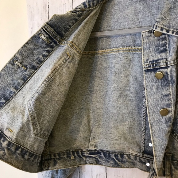 Unomatch Women Modern Loose Long Sleeve Fabulous Collar Neck Winter Denim Jacket - Picture 7 of 12